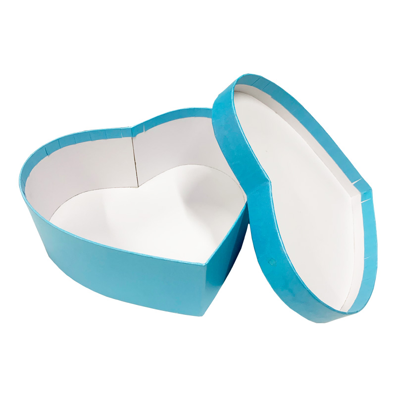Blue Satin customized heart shaped Gift Box 